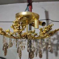 لوستر برنزی 10شاخه و6شعله|لوستر و چراغ آویز|ارومیه, |دیوار