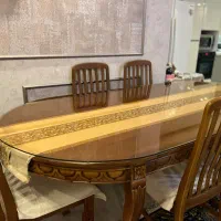 میز نهارخوری ۸ نفره چوب گردو
