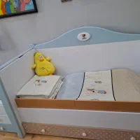 سرویس کامل تخت خواب دو منظوره نوزاد و کودک|تخت و صندلی بچه|کرج, گوهردشت|دیوار