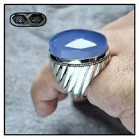 عقیق ۳ سانتی کبود یمن یمنی رکاب نخبه نقره ۹۲۵