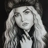نقاشی سبک سیاه قلم پرتره