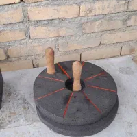 سنگ آسیاب  هاون سنگی گلدان