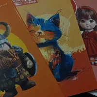 کیف مدارس دفتر و مداد رنگی