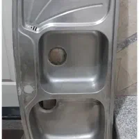 سینک ظرفشویی وسیفون زیرش کامل درحدنو