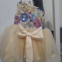 پیراهن مجلسی دخترونه تا ۳ سال سایز میشه