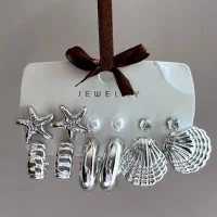 پک گوشواره آب نقره استیل