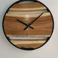 ساعت دیواری چوبی روستیک