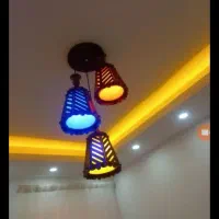 لوستر چوبی 3شاخه