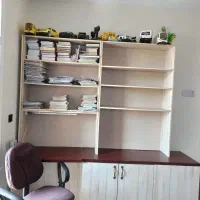 کتابخانه میز تحریر کمد صندلی چرخ دار|جاکفشی، کمد، دراور|تهران, شهران جنوبی|دیوار