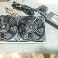 2 عدد فن با شاسی و محافظ و ادابتور 9 ولت 4آمپر