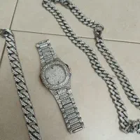 ساعت و دستبند و گردنبند پتک فیلیپ اسپرت فول نگین