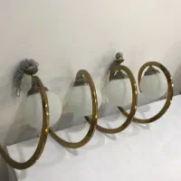 لوستر حبابی استیل برنز