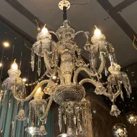 لوستر باکارات ۶ شعله رنگ دودی|لوستر و چراغ آویز|تهران, فردوسی|دیوار