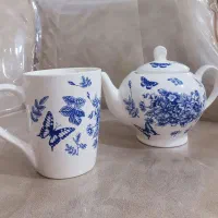 قوری وماگ قلم آبی