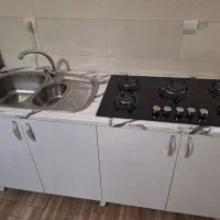 کابینت با گاز ۵ شعله سینک استیل البرز و شیر