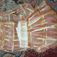 پرده حریر شیشه ای طرح دار