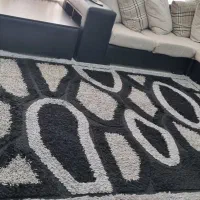فرش ۶ متری مدرن‌ طوسی مشکی|فرش|دوگنبدان, |دیوار
