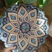 بشقاب مینا 35 سانتی|صنایع دستی و سایر لوازم تزئینی|اصفهان, رحیم‌آباد|دیوار