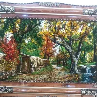 تابلو کوچه باغ کد 34 دستبافت و برجسته