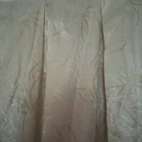 پرده ضخیم جنس کرپ شانل کرم رنگ باشگاهای ابریشمی