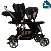 کالسکه ی دوقلو گراکو اصلی|کالسکه و لوازم جانبی|قم, باغ کرباسی|دیوار