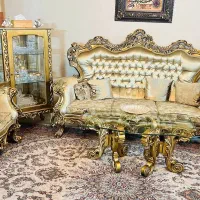 سرویس مبلمان سلطنتی ۹ نفره با میز نهار خوری ۸ نفره