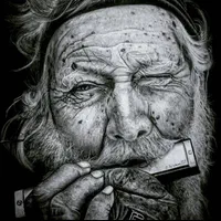 طراحی چهره سیاه‌قلم و رنگی با کیفیت عالی