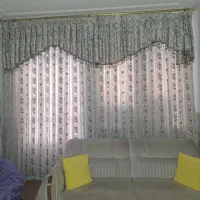 پرده سالن و اتاق خواب کار کرده
