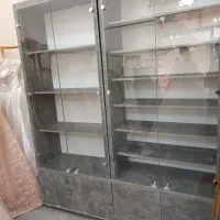 فروش ۳عدد کمد طبقاتی ( نو )درب شیشه ای رنگ طوسی|بوفه، ویترین، کنسول|میاندوآب, |دیوار