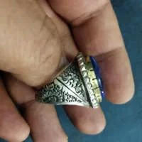 انگشتر دستساز با نگین آبی|بدلیجات|یزد, |دیوار