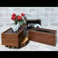 جا دستمالی چوبی