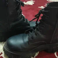 نیم بوت مشکی چرم