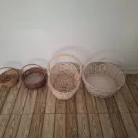 سبد حصیری و باکس گل