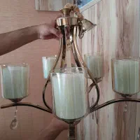 لوستر استیل۵شعله|لوستر و چراغ آویز|پرند, فاز ۶|دیوار