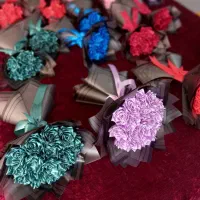 دسته گل روبانی