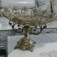 میوه خوری برنجی طرح گل رز.