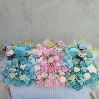 باکس گل جاودان شمعی