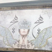 تابلو بزرگ نگین دار هنری آینه ای  ۸۰ در ۱۴۰ مدرن|تابلو، نقاشی، عکس|تهران, میدان ولیعصر|دیوار