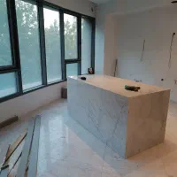جزیره کابینت با سنگ طبیعی تمام مرمر در نیاوران