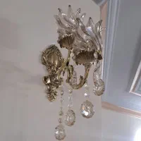 لوستر دیوار کوب برنجی ۲شعله