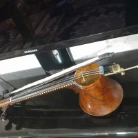 کمانچه شیپوری فوق حرفه ای ابنوس و استخوان کاری.