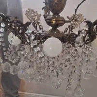 لوستر ۵شاخه و دیوار کوب و ساعت دیواری ست برنز|لوستر و چراغ آویز|تهران, نارمک|دیوار