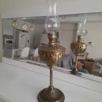 یک جفت شمعدان آنتیک فتیله ای برنز نو نو