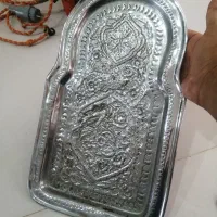 سینی برنجی نقش دار قدیمی|کلکسیون اشیاء عتیقه|قم, انسجام|دیوار