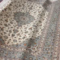 قالی تک ۹ متر کاشان گل ابریشم