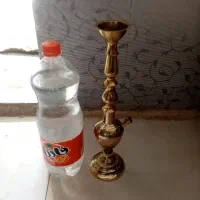 قلیون برنجی قدیمی قلمکاری