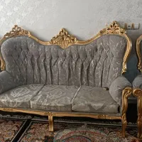 مبل نیمه استیل  تمام چوپ