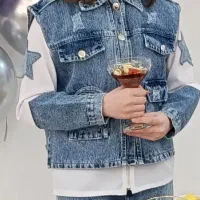 ست سه تکه جین درجه یک نو تا ۱۱سال