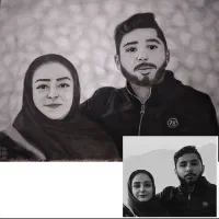 طراحی چهره/نقاشی چهره/سیاه قلم/هدیه خاص/کادو خاص|تابلو، نقاشی، عکس|مشهد, شهرک امام هادی (شهرک غرب)|دیوار