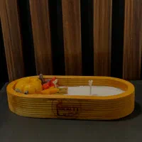 شمع پاییزی کدو و نارنگی و قالبی